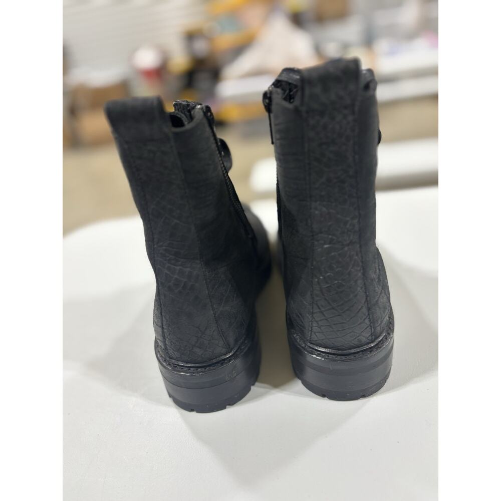 NWOT Frye Julie Hook Combat Boots Womens Black Vintage Leather MSRP $358 76269 - Picture 9 of 12